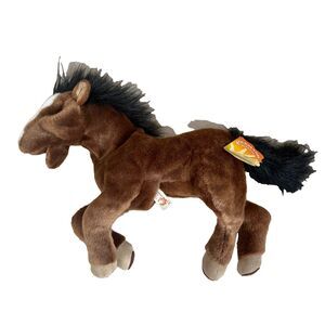 Folkmanis Brown Horse Hand Puppet Plush Realistic Play Animal Toy 18” with tags